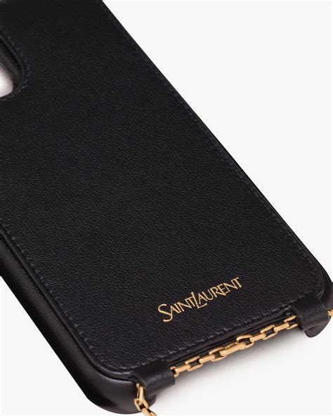 yves saint laurent iphone 12|IPHONE 15 CASE IN LEATHER .